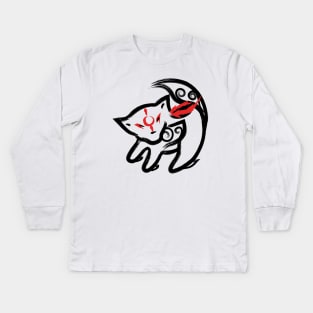 okami king Kids Long Sleeve T-Shirt